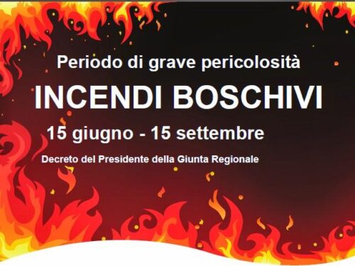Regione Puglia: Dichiarazione dello stato di grave pericolosità per incendi boschivi 2017