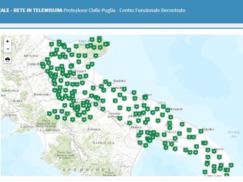 Regione Puglia, dati meteo-idrologici in tempo reale